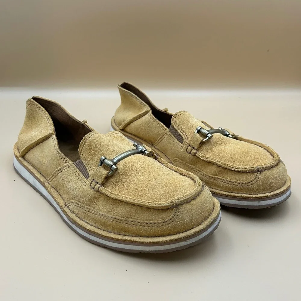 Ariat Cruiser Bit Loafers Womens 8B Sand Suede Slip On Shoes 10045000